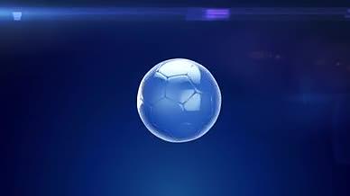 五边形足球运动蓝色幻灯片AE模板视频的预览图